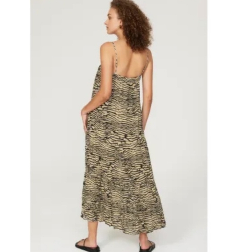 Rails Maty Sand Stone Maxi Animal Print Tiered Dress Women's Size Medium - Picture 2 of 9